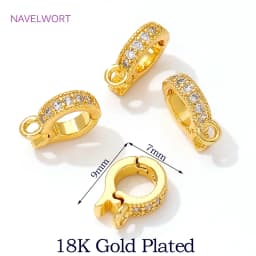 Trendy 18K Gold Plated Hinged Necklace Enhancer For DIY Necklace Making Supplies Brass Pendant Bail Jewelry Materials Wholesale