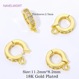 Trendy 18K Gold Plated Hinged Necklace Enhancer For DIY Necklace Making Supplies Brass Pendant Bail Jewelry Materials Wholesale