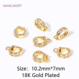 Trendy 18K Gold Plated Hinged Necklace Enhancer For DIY Necklace Making Supplies Brass Pendant Bail Jewelry Materials Wholesale
