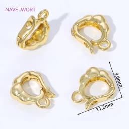 Trendy 18K Gold Plated Hinged Necklace Enhancer For DIY Necklace Making Supplies Brass Pendant Bail Jewelry Materials Wholesale