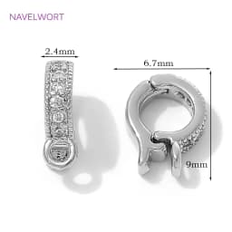 Trendy 18K Gold Plated Hinged Necklace Enhancer For DIY Necklace Making Supplies Brass Pendant Bail Jewelry Materials Wholesale