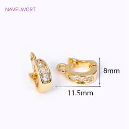 Trendy 18K Gold Plated Hinged Necklace Enhancer For DIY Necklace Making Supplies Brass Pendant Bail Jewelry Materials Wholesale