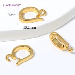 Trendy 18K Gold Plated Hinged Necklace Enhancer For DIY Necklace Making Supplies Brass Pendant Bail Jewelry Materials Wholesale