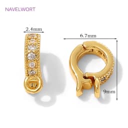 Trendy 18K Gold Plated Hinged Necklace Enhancer For DIY Necklace Making Supplies Brass Pendant Bail Jewelry Materials Wholesale