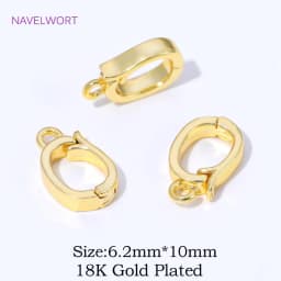 Trendy 18K Gold Plated Hinged Necklace Enhancer For DIY Necklace Making Supplies Brass Pendant Bail Jewelry Materials Wholesale