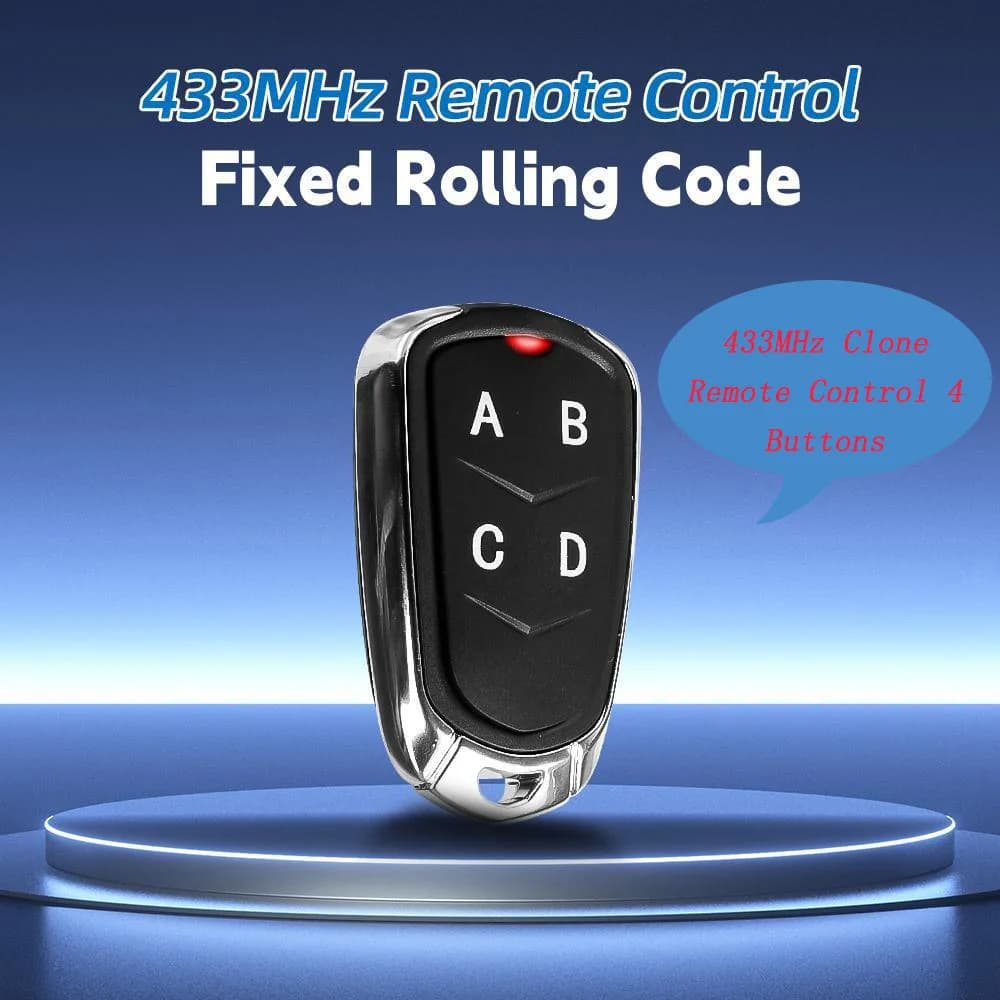 433Mhz 4CH Duplicator Remote Control Electric Gate Garage Door Opener Remote Controller Fixed Rolling Code Cloning Code Car Key