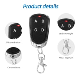 433Mhz 4CH Duplicator Remote Control Electric Gate Garage Door Opener Remote Controller Fixed Rolling Code Cloning Code Car Key