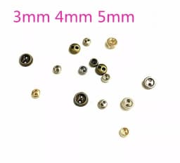 30pcs Mini Metal Buttons 3-8mm for 1Handmade Doll Clothes Round Buckles 2 Holes Scrapbooking Buttons Sewing Accessories