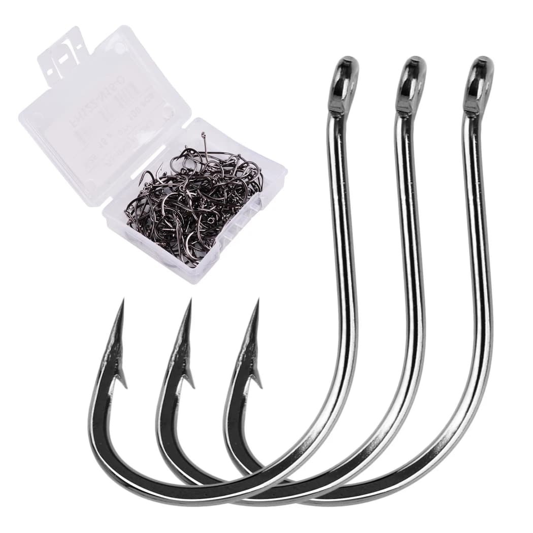 100PCS/Box Fishing Hook Jig Head Fishing Hooks Freshwater Fishhook  Carpfishing Pond Carpe Fish Tackle Accessories