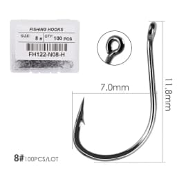 100PCS/Box Fishing Hook Jig Head Fishing Hooks Freshwater Fishhook  Carpfishing Pond Carpe Fish Tackle Accessories