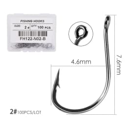 100PCS/Box Fishing Hook Jig Head Fishing Hooks Freshwater Fishhook  Carpfishing Pond Carpe Fish Tackle Accessories