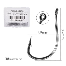 100PCS/Box Fishing Hook Jig Head Fishing Hooks Freshwater Fishhook  Carpfishing Pond Carpe Fish Tackle Accessories