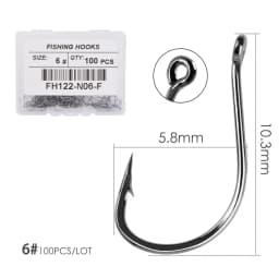 100PCS/Box Fishing Hook Jig Head Fishing Hooks Freshwater Fishhook  Carpfishing Pond Carpe Fish Tackle Accessories