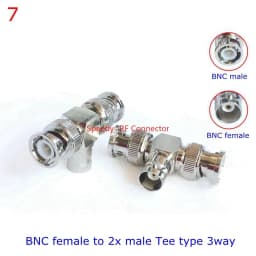 1Pcs Q9 BNC BANANA Tee Type 3way 4way Splitter Connector BNC To BNC Male Female RF Coaxial Adapter Copper Brass Fast Delivery