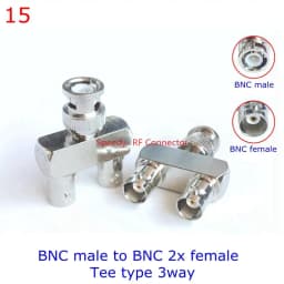 1Pcs Q9 BNC BANANA Tee Type 3way 4way Splitter Connector BNC To BNC Male Female RF Coaxial Adapter Copper Brass Fast Delivery