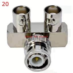 1Pcs Q9 BNC BANANA Tee Type 3way 4way Splitter Connector BNC To BNC Male Female RF Coaxial Adapter Copper Brass Fast Delivery