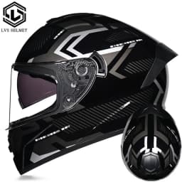 Full Face Racing Helmets Winter Warm Double Visor Motorcycle Helmet Motorbike Sports helmet LVS-701