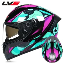 Full Face Racing Helmets Winter Warm Double Visor Motorcycle Helmet Motorbike Sports helmet LVS-701