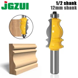 1PC Architectural Molding Router Bit - 1/2' Shank 12mm 8mm Shank Tenon Cutter for Woodworking Tools - RCT-18002