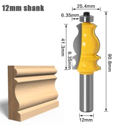 1PC Architectural Molding Router Bit - 1/2' Shank 12mm 8mm Shank Tenon Cutter for Woodworking Tools - RCT-18002