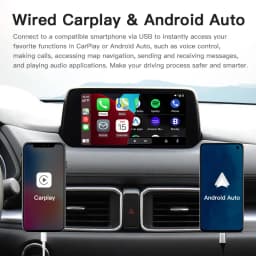 New Upgrade Wireless Apple CarPlay Android Auto Youtube USB adapter hub OEM for Mazda 3 6 2 CX3 CX5 CX8 CX9 MX5 miata TK78669U0C