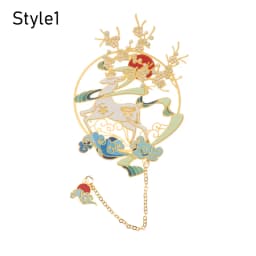 Chinese Style Brass Bookmark Tassel Pendant Retro Book Clip Metal Pagination Mark Student Gift Stationery School Office Supplies