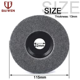 100mm 115mm 125mm Nylon Fiber Polishing Wheel Non Woven Abrasive Disc 4-5'' Grinding Polishing Wheel for Metal