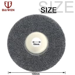 100mm 115mm 125mm Nylon Fiber Polishing Wheel Non Woven Abrasive Disc 4-5'' Grinding Polishing Wheel for Metal