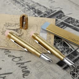 Fromthenon Traveler's Brass Pencil Metal Stationery Retro Travel Stationery Series Pictures Props Pencils for School