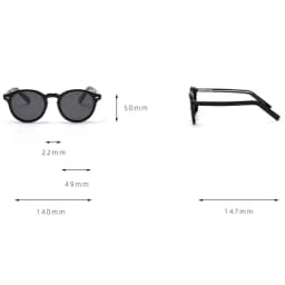 Kachawoo Polarized Sunglasses for Men Brown Black TR90 Round Sun Glasses Women Travel Shades Birthday Presents 2021 Korean Style