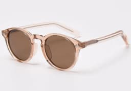 Kachawoo Polarized Sunglasses for Men Brown Black TR90 Round Sun Glasses Women Travel Shades Birthday Presents 2021 Korean Style