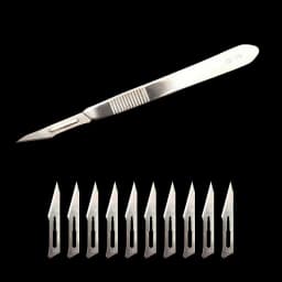Metal Scalpel 11 Antiskid Knife Craft Carving Knife Mobile Phone Notebook Computer PCB Maintenance Manual Tool Blade