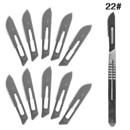 Metal Scalpel 11 Antiskid Knife Craft Carving Knife Mobile Phone Notebook Computer PCB Maintenance Manual Tool Blade