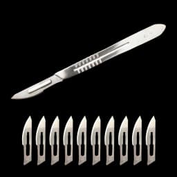 Metal Scalpel 11 Antiskid Knife Craft Carving Knife Mobile Phone Notebook Computer PCB Maintenance Manual Tool Blade