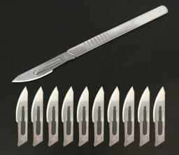 Metal Scalpel 11 Antiskid Knife Craft Carving Knife Mobile Phone Notebook Computer PCB Maintenance Manual Tool Blade