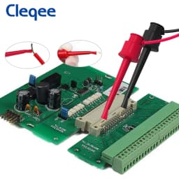 Cleqee P1308D Multi-functional Silicone Multimeter Test Lead Kit with Replaceable Sharp Needles Spanner Hook Alligator Clips