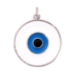 Evil Eye Charm Pendant,18K Real Gold Plated Cubic Zirconia CZ Paved Religours,Jewelry Necklace Bracelet Accessories Supplies K09