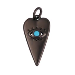 Evil Eye Charm Pendant,18K Real Gold Plated Cubic Zirconia CZ Paved Religours,Jewelry Necklace Bracelet Accessories Supplies K09