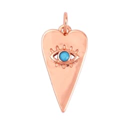 Evil Eye Charm Pendant,18K Real Gold Plated Cubic Zirconia CZ Paved Religours,Jewelry Necklace Bracelet Accessories Supplies K09