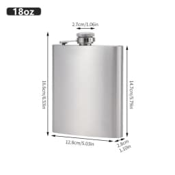 LMETJMA 1 4 5 6 7 8 9 10 oz Stainless Steel Hip Flask with Funnel Pocket Hip Flask Alcohol Whiskey Hip Flask Screw Cap KC0139