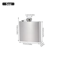 LMETJMA 1 4 5 6 7 8 9 10 oz Stainless Steel Hip Flask with Funnel Pocket Hip Flask Alcohol Whiskey Hip Flask Screw Cap KC0139