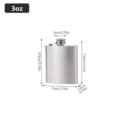 LMETJMA 1 4 5 6 7 8 9 10 oz Stainless Steel Hip Flask with Funnel Pocket Hip Flask Alcohol Whiskey Hip Flask Screw Cap KC0139