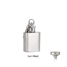 LMETJMA 1 4 5 6 7 8 9 10 oz Stainless Steel Hip Flask with Funnel Pocket Hip Flask Alcohol Whiskey Hip Flask Screw Cap KC0139