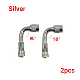 2Pcs Motorcycle Brass 45 90 135 Degree Angle Bent Valve Inflator Connector Tyre Tube Valve Extension Adapter for Truck Car Bike