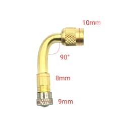 2Pcs Motorcycle Brass 45 90 135 Degree Angle Bent Valve Inflator Connector Tyre Tube Valve Extension Adapter for Truck Car Bike