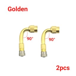 2Pcs Motorcycle Brass 45 90 135 Degree Angle Bent Valve Inflator Connector Tyre Tube Valve Extension Adapter for Truck Car Bike