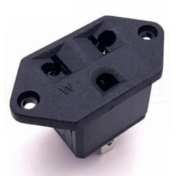 Black Copper 10/16A 250V American Japan Australian British EU Germany French Brazil Universal Electrical AC Power Socket