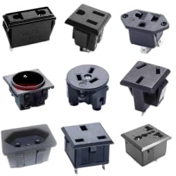 Black Copper 10/16A 250V American Japan Australian British EU Germany French Brazil Universal Electrical AC Power Socket