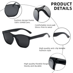 New One-piece Lens Sunglasses Men Women Fashion Square Male Sun Glasses Stylish Anti-glare Driving Travelling Shades UV400