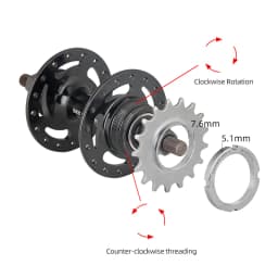 Bicycle Fixed Gear 13T 14T 15T 16T 17T 18T Freewheel Cogs Hub Locking 1 Speed Fixie Bike Threaded Lock Rings